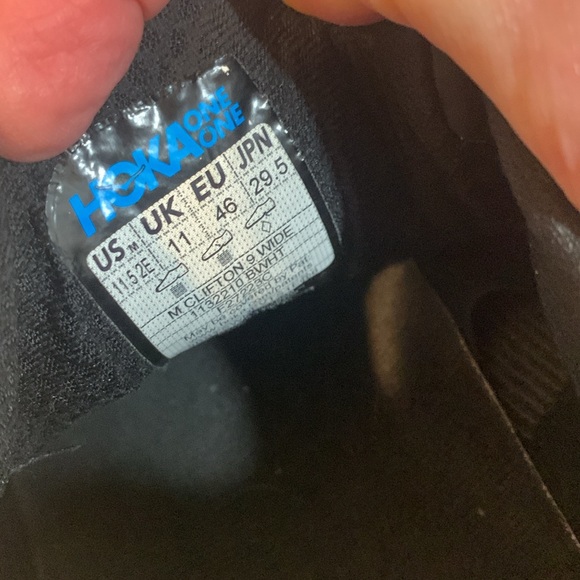 Hoka One One Clifton 9 Shoes Mens Size 11.5 2E Cushioned 1132210 BWHT - Picture 9 of 9